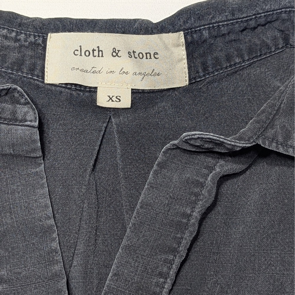 Cloth & Stone Anthropologie Women XS 100% Tencel Sleeveless Split Back Blouse - Picture 7 of 8